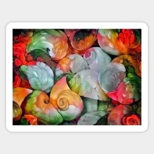 Seashell colorful pattern Sticker